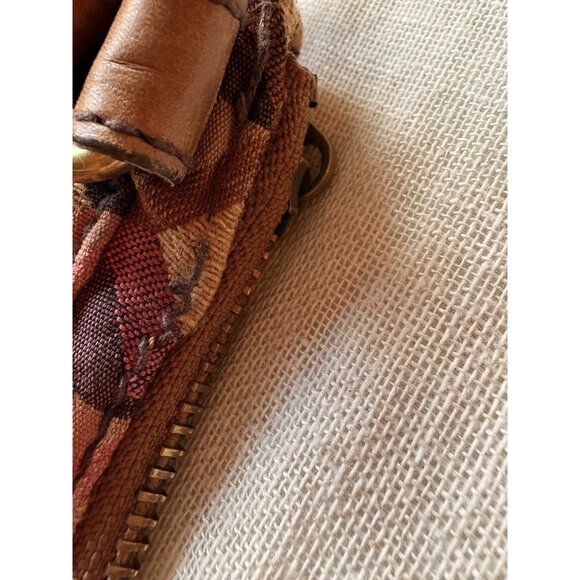 FOSSIL Diamond Tapestry Multi Zip Crossbody Shoulder Bag Hippie Boho - Picture 8 of 8